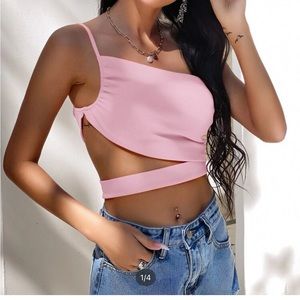 Shein Pink crop top